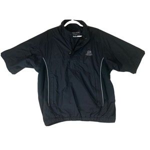 Dryjoys By Footjoy Men's M Short Sleeve 1/4 Zip Snap Pullover Rain Wind Jacket